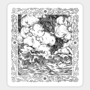 Storm at sea Sticker